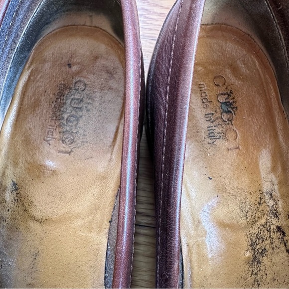 Vintage Gucci Brown Leather Bamboo Tassel Loafers Mens Size 9.5D (US 10) - Picture 5 of 12